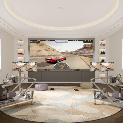  游戏室 竞技室su模型 