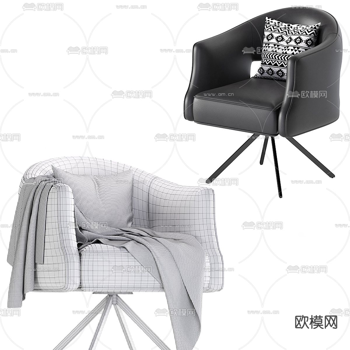 Giorgetti 沙发椅 休闲椅3d模型下载（渲染图5）