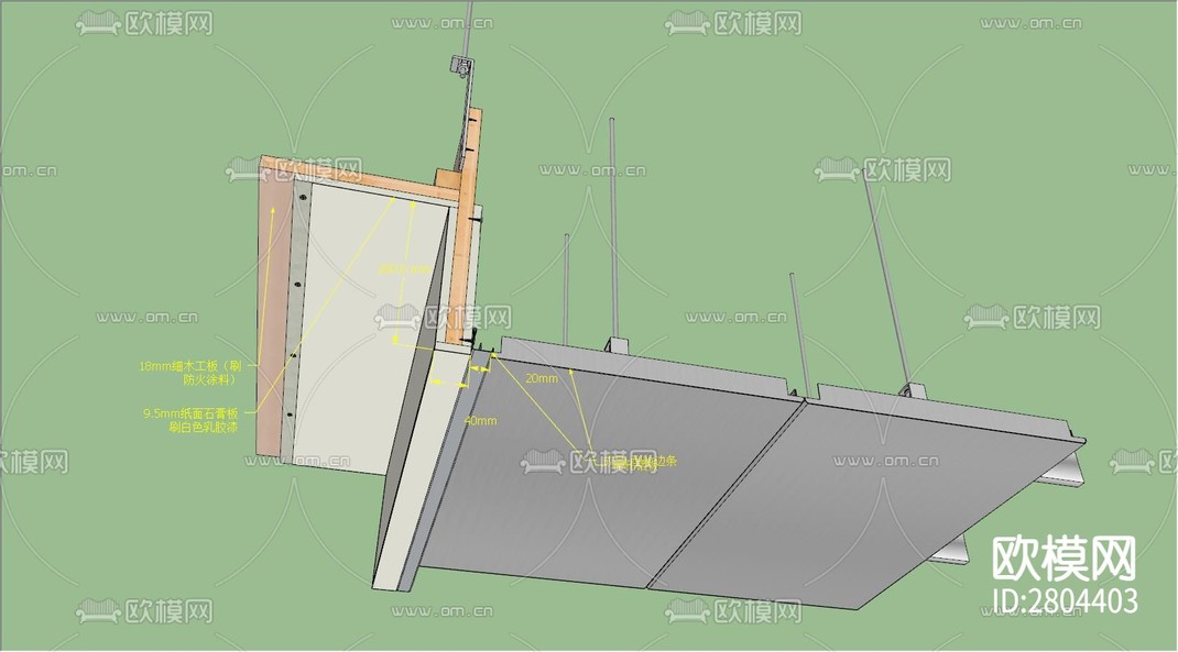 顶面节点图cad节点图-免费3dmax模型库-欧模网