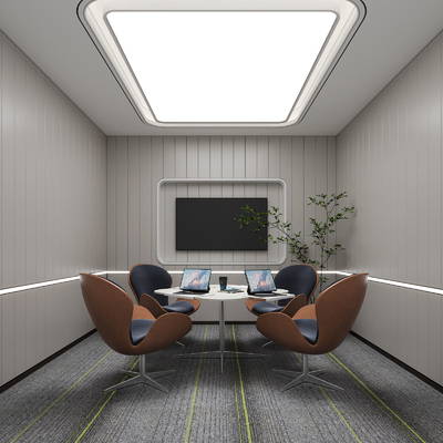  办公洽谈室su模型 