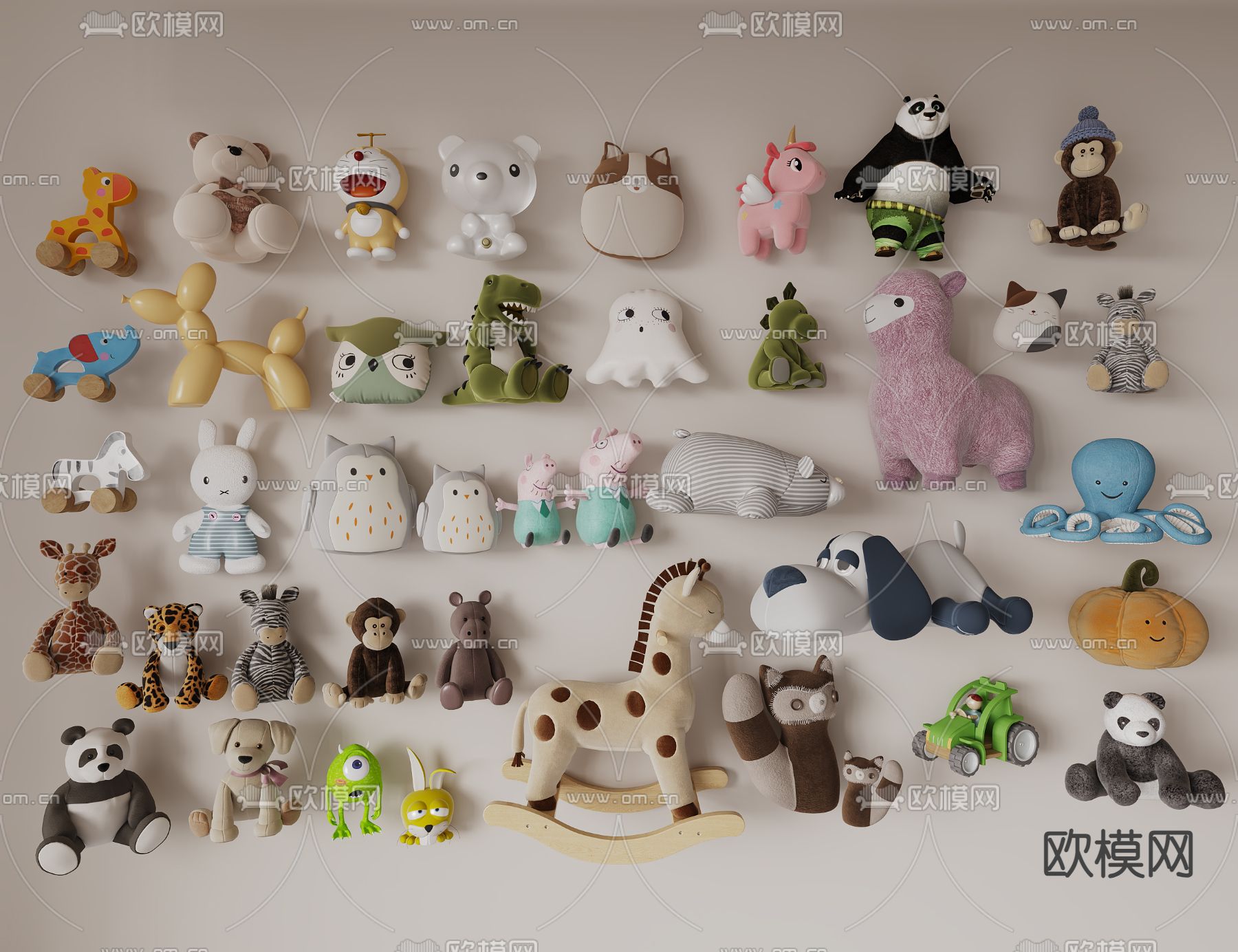 毛绒玩具 玩偶 公仔 娃娃3d模型下载