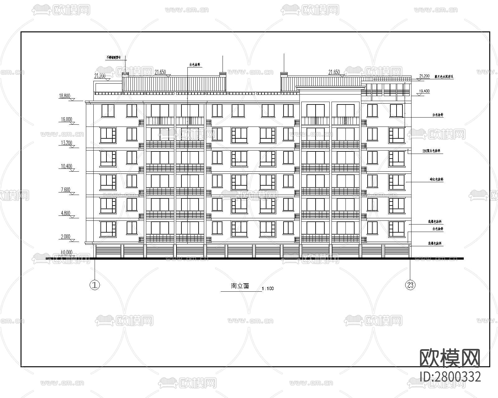 住宅CAD施工图下载（渲染图8）