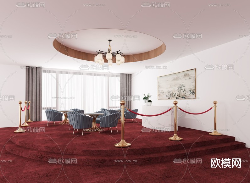 酒店洽谈区免费3d模型下载