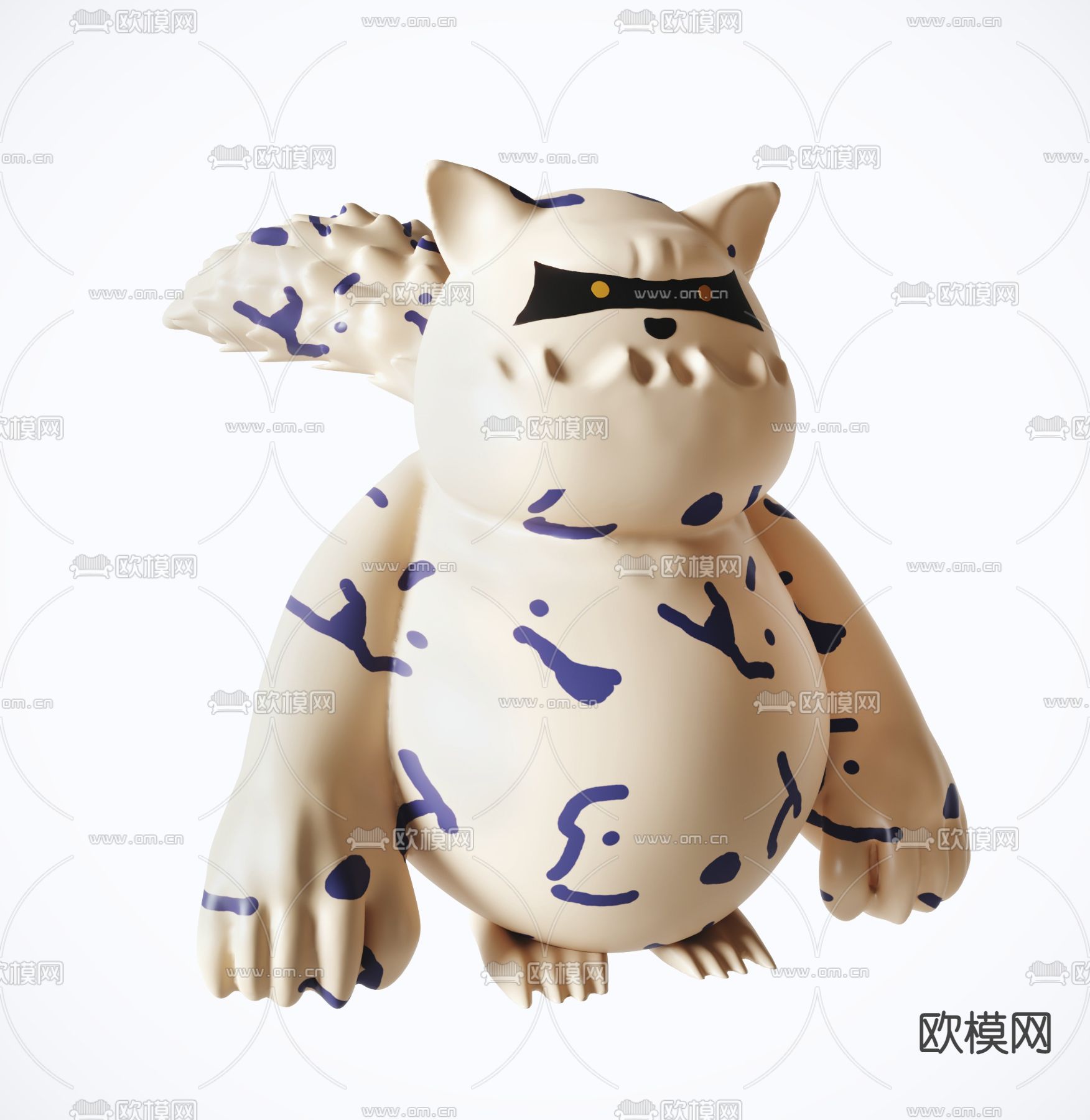 尾兽潮玩 雕塑 公仔 手办3d模型下载
