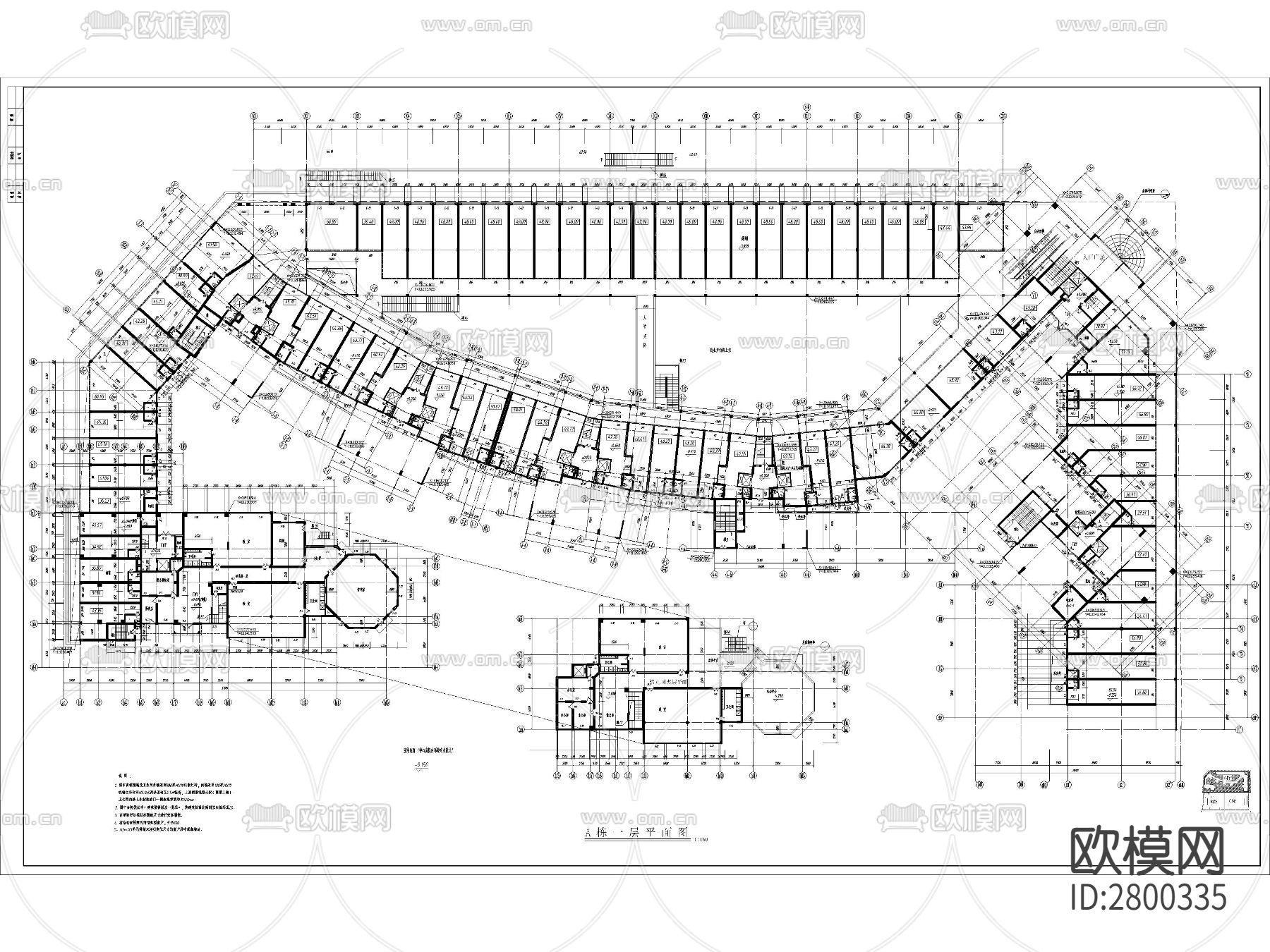 住宅CAD施工图下载（渲染图1）