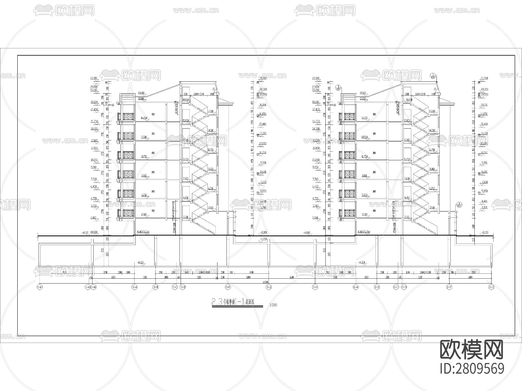 高层住宅建筑cad施工图下载（渲染图7）