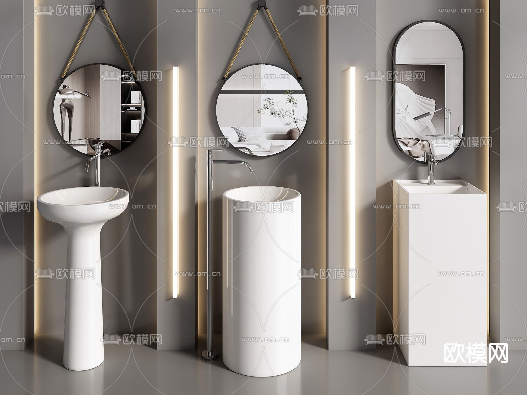 洗手盆 洗手台su模型下载（渲染图1）