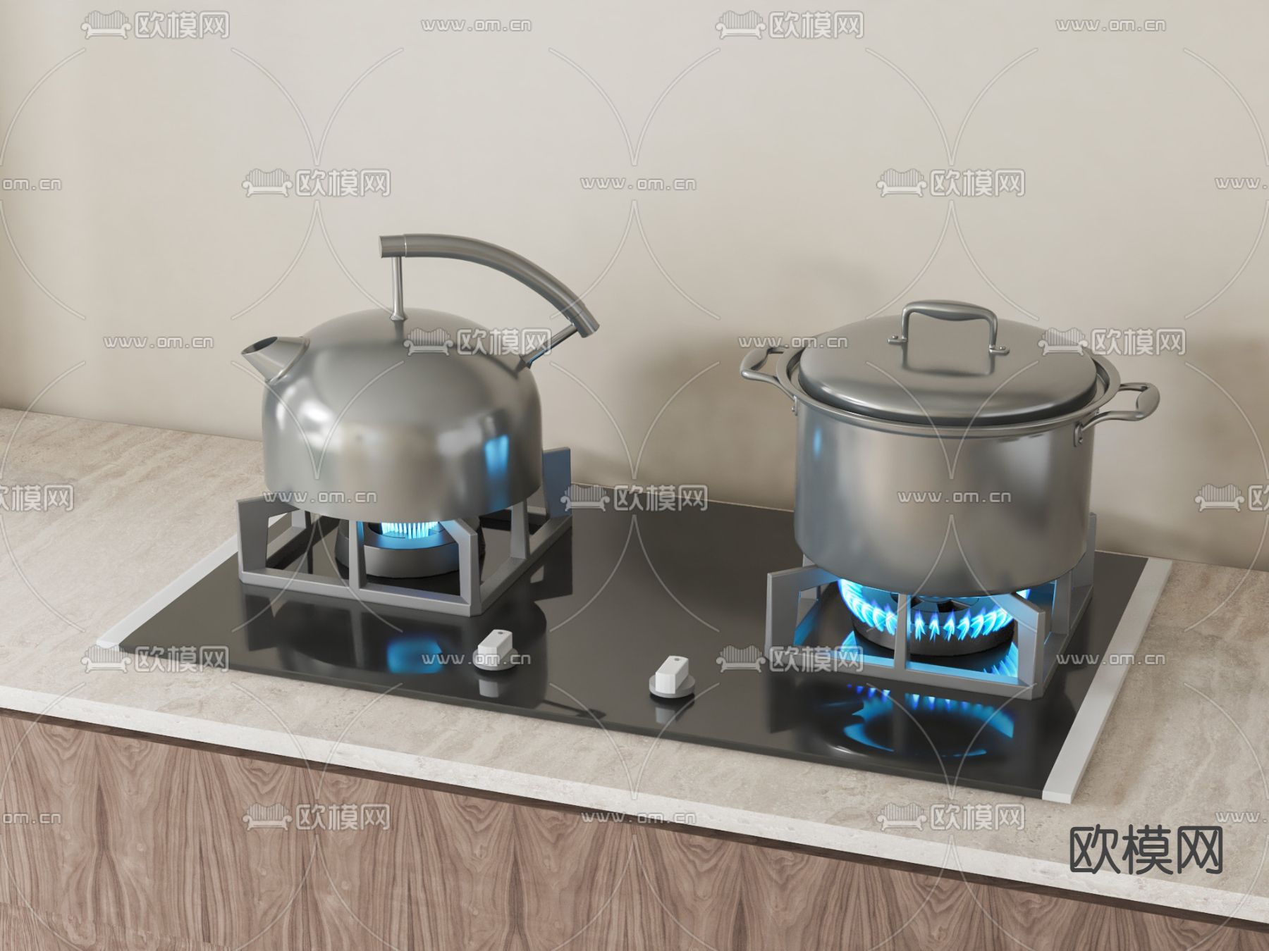燃气灶 灶台3d模型下载