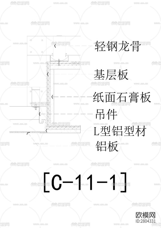 顶面节点图cad节点图-免费3dmax模型库-欧模网