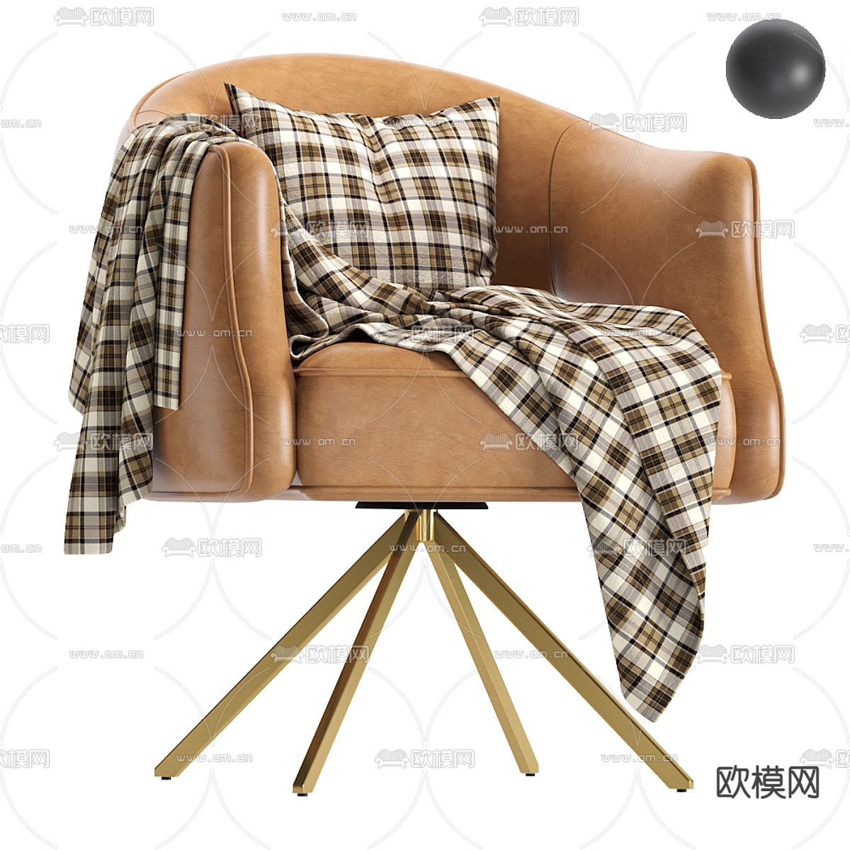 Giorgetti 沙发椅 休闲椅3d模型下载（渲染图1）