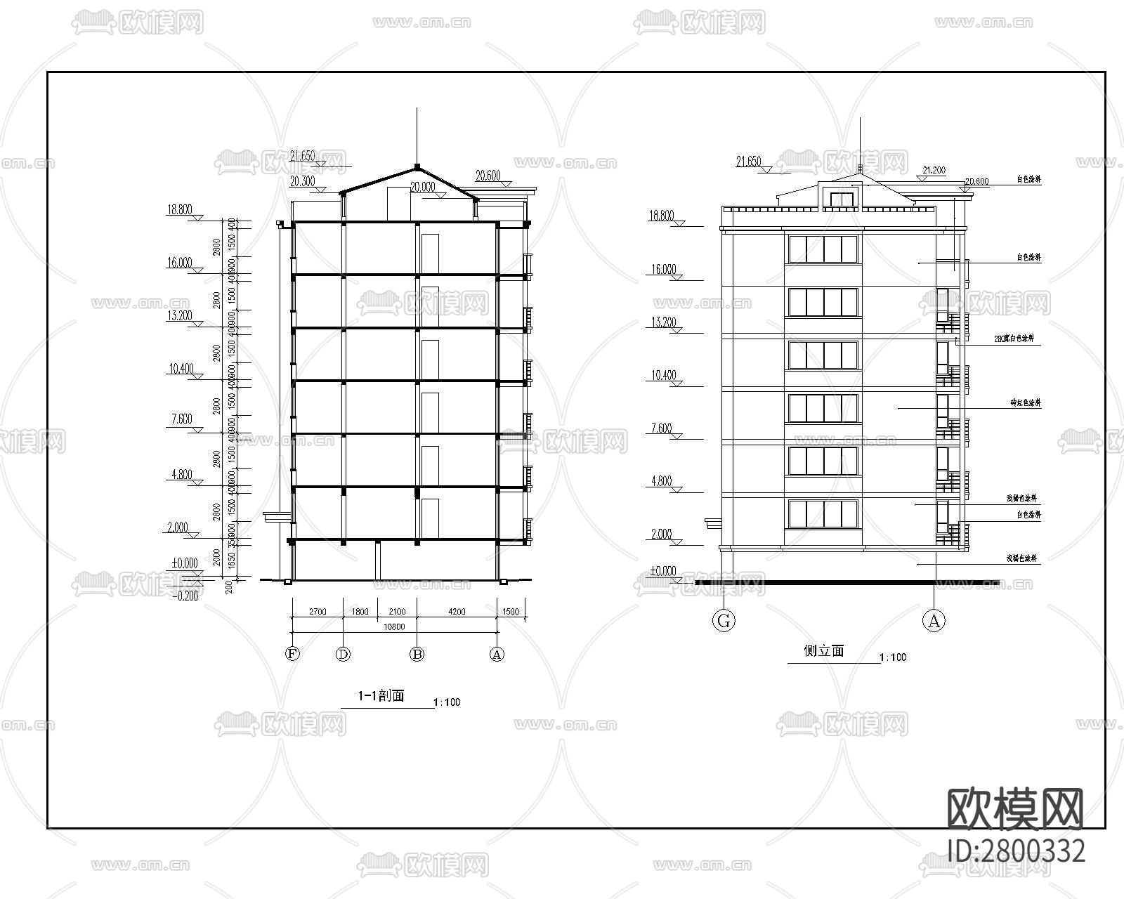 住宅CAD施工图下载（渲染图10）