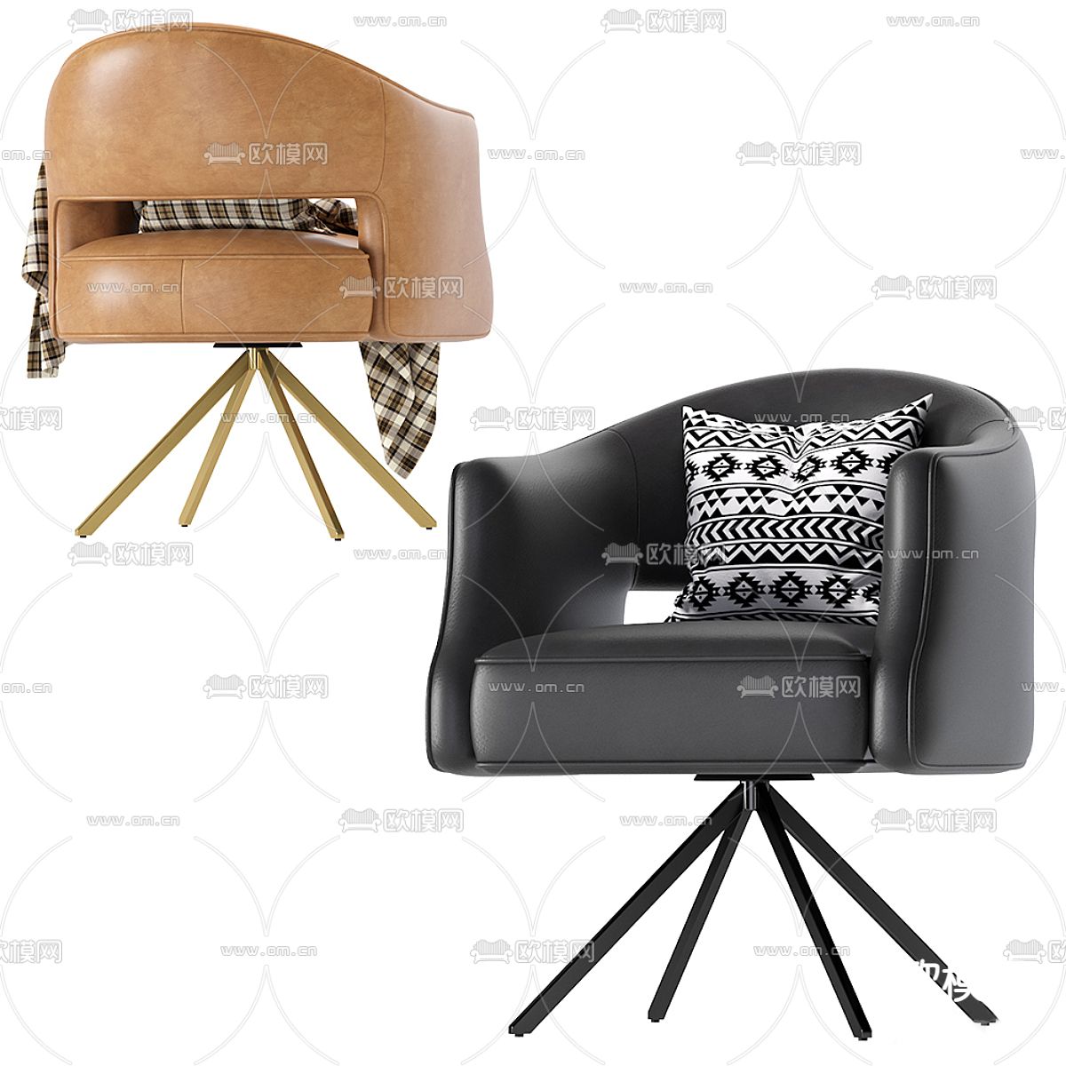 Giorgetti 沙发椅 休闲椅3d模型下载（渲染图2）