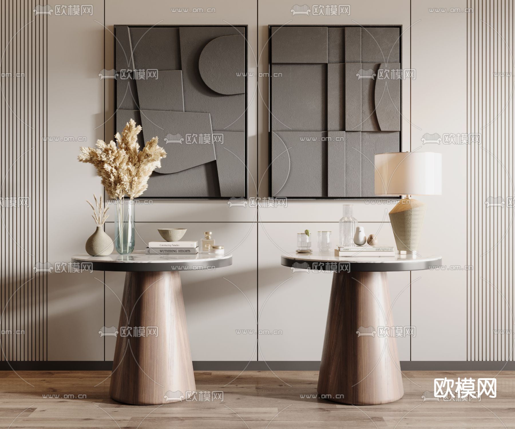 现代床头柜3d模型下载