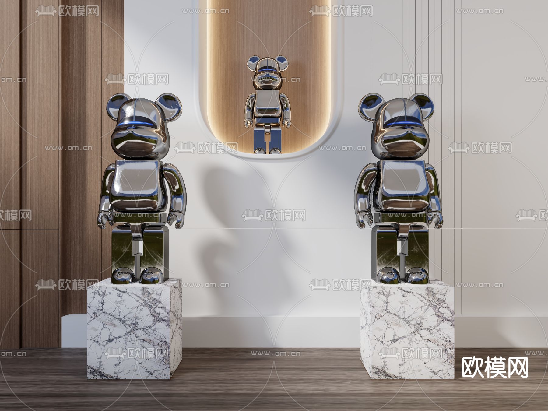 暴力熊潮玩 雕塑 公仔 手办3d模型下载