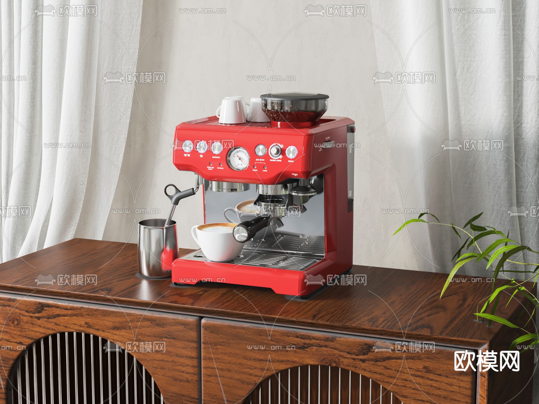 美式咖啡机3d模型下载