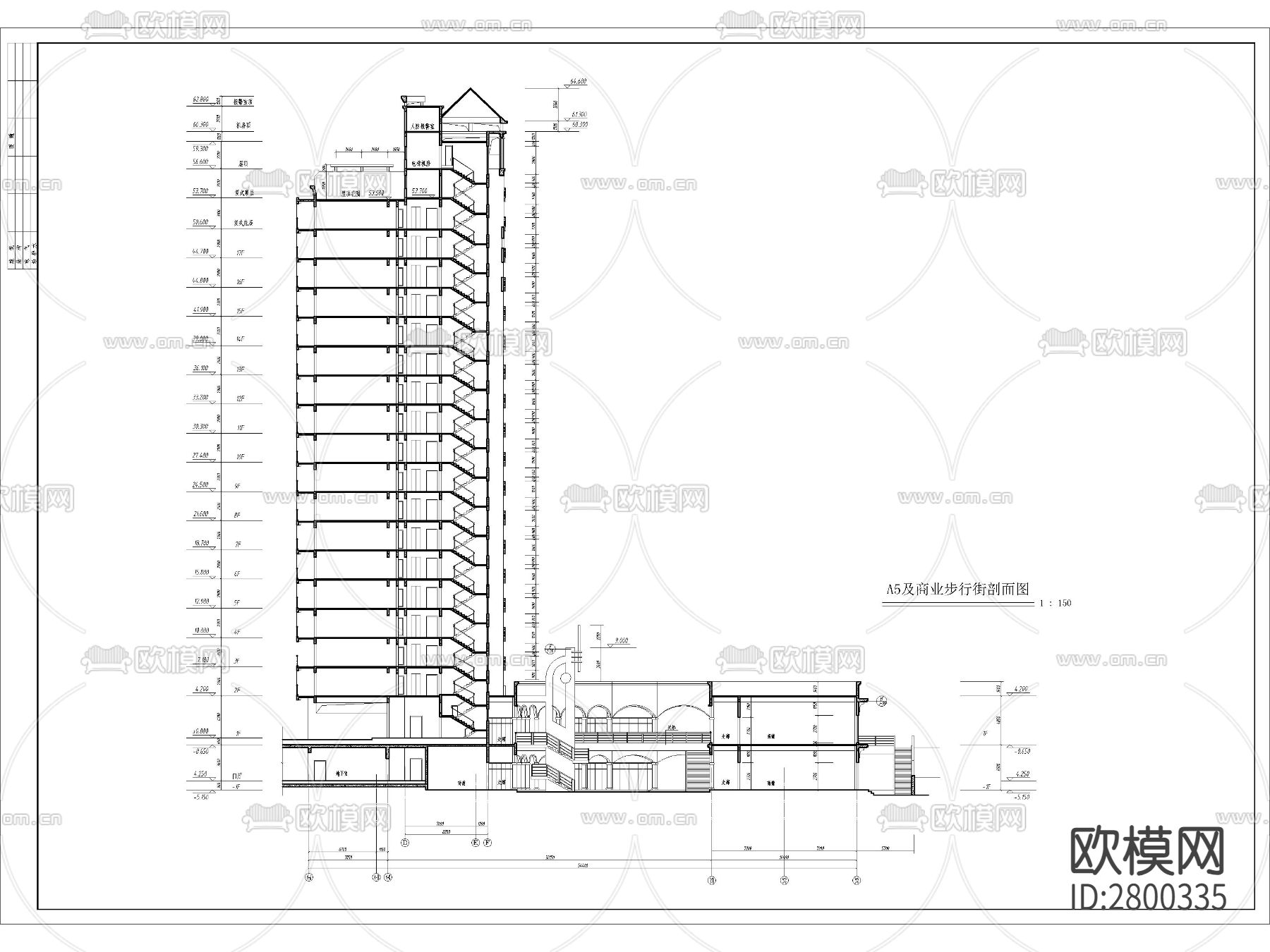 住宅CAD施工图下载（渲染图4）