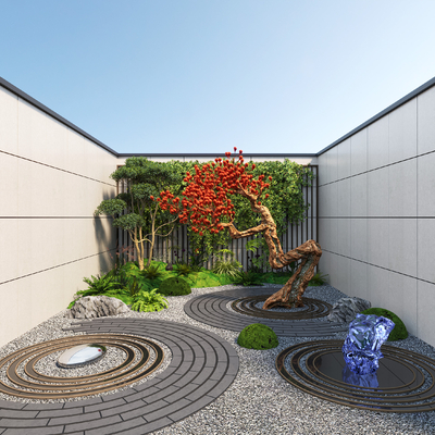  庭院景观su模型 