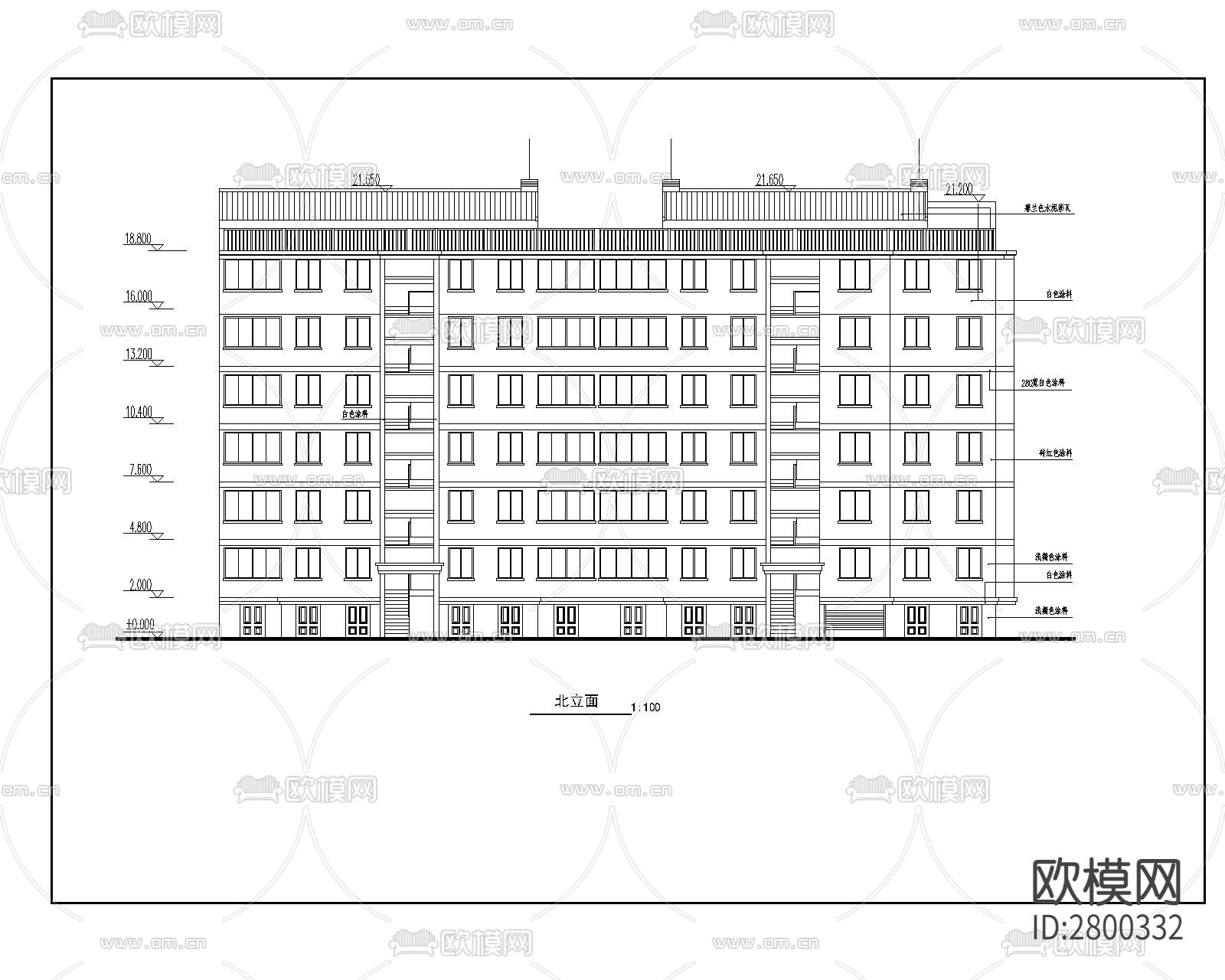 住宅CAD施工图下载（渲染图9）