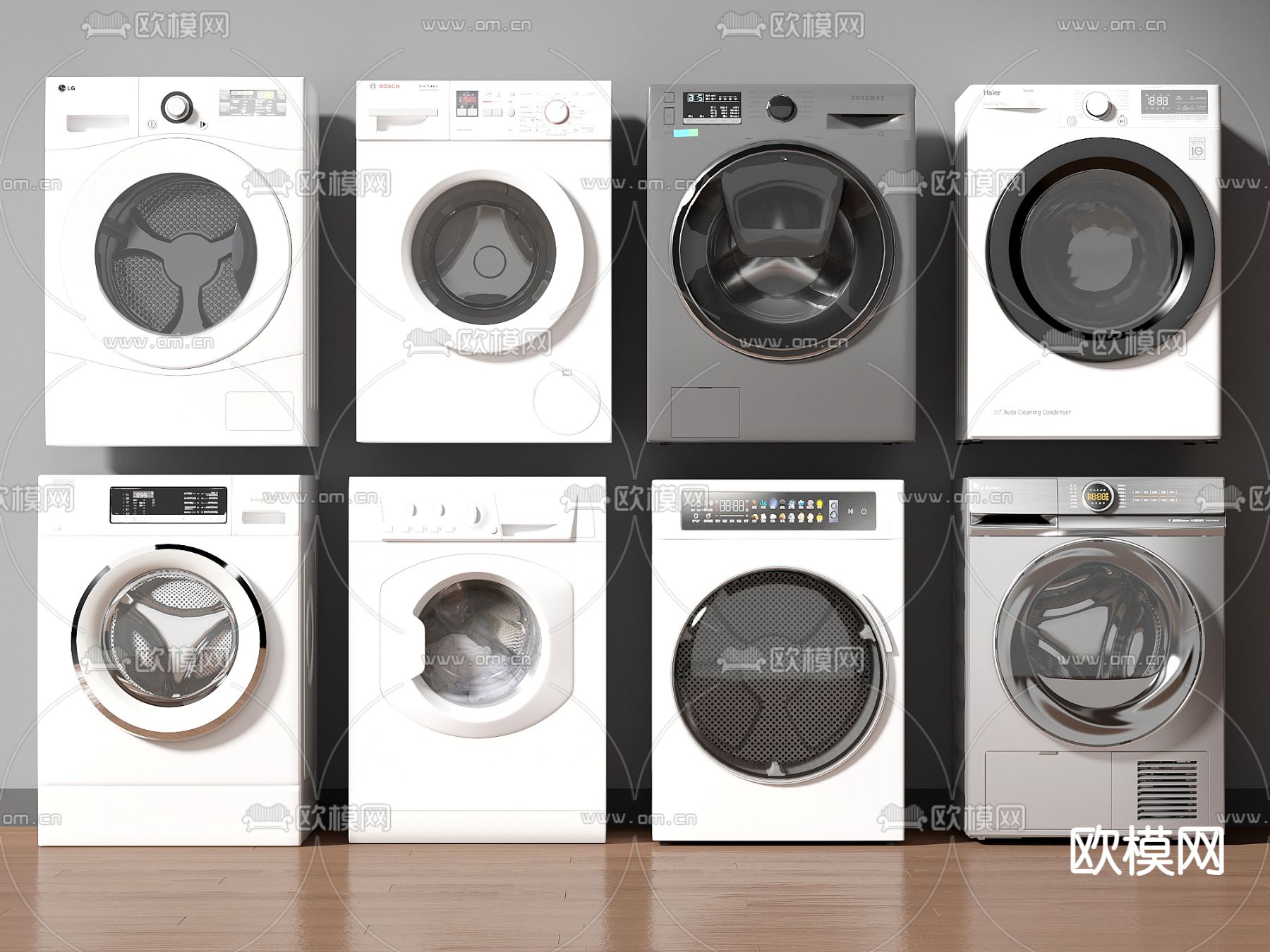 洗衣机 烘干机3d模型下载