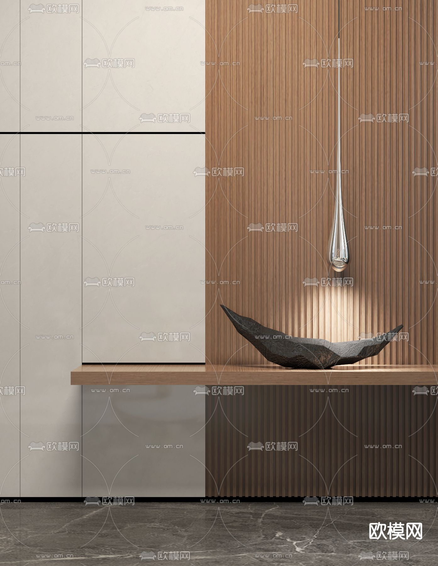 水滴 石头雕塑3d模型下载