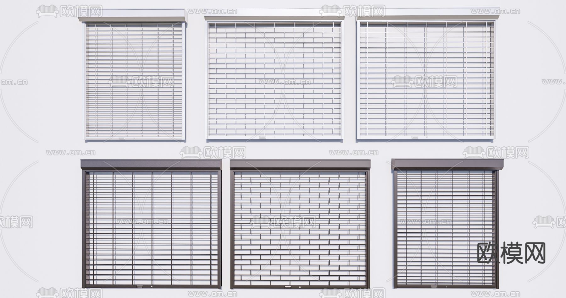 车库门 仓库门 卷帘门su模型