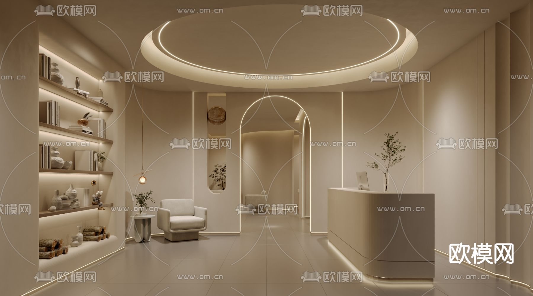 侘寂美容院 SPA会所3d模型下载