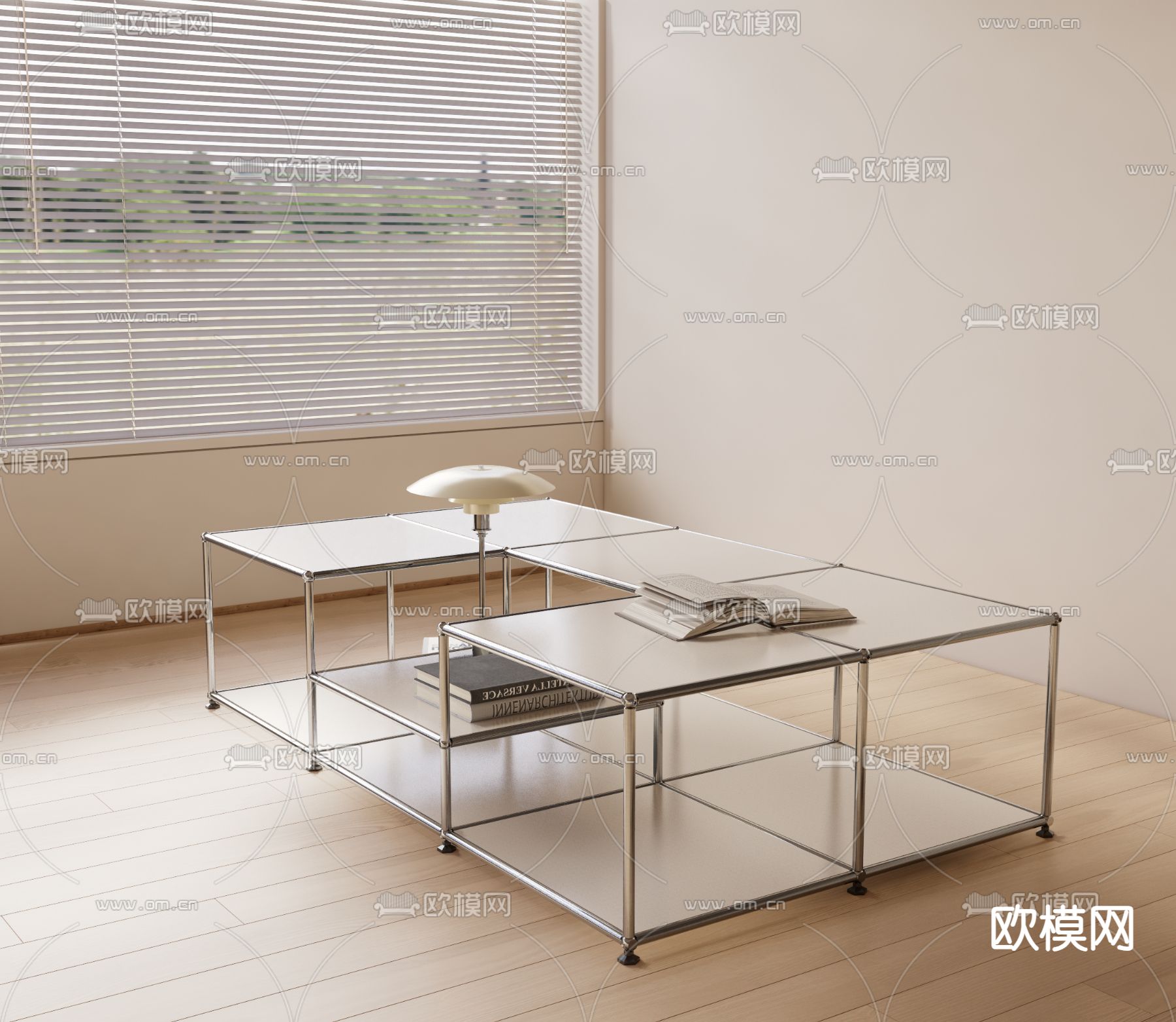 现代茶几su模型下载（渲染图3）