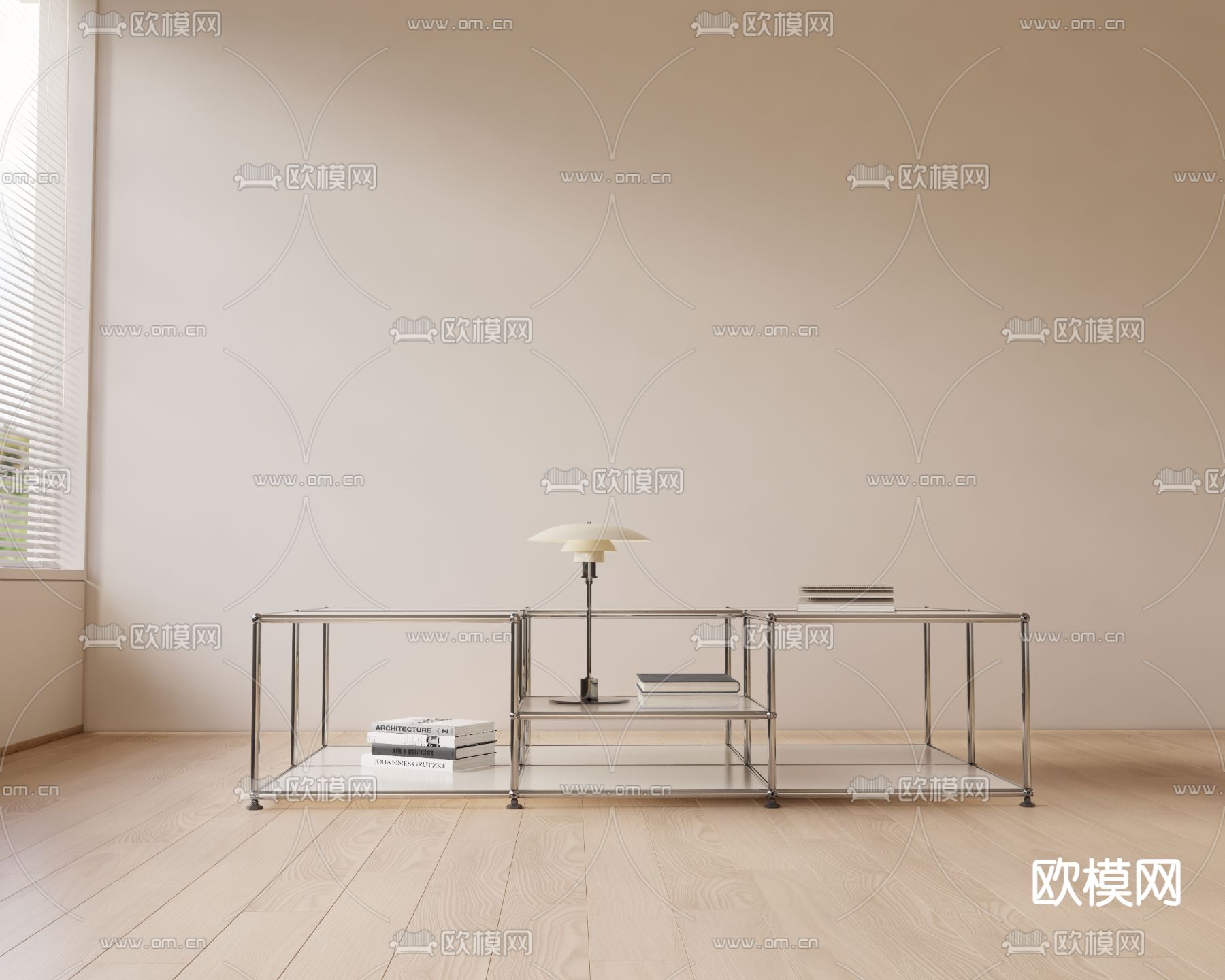 现代茶几su模型下载（渲染图1）