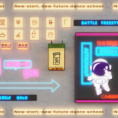  亚克力灯箱 网红灯 装饰灯su模型 