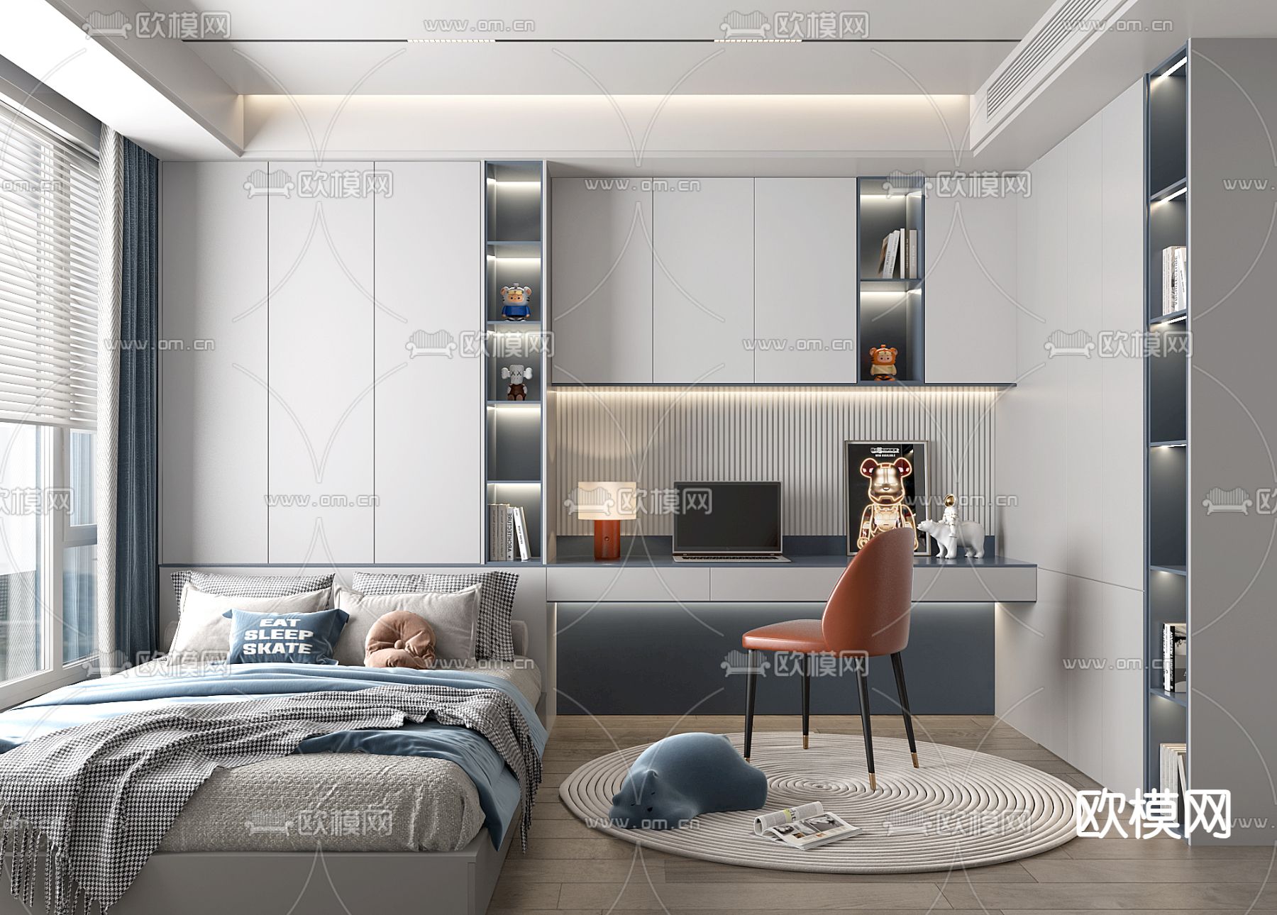 榻榻米儿童房 小孩房3d模型下载