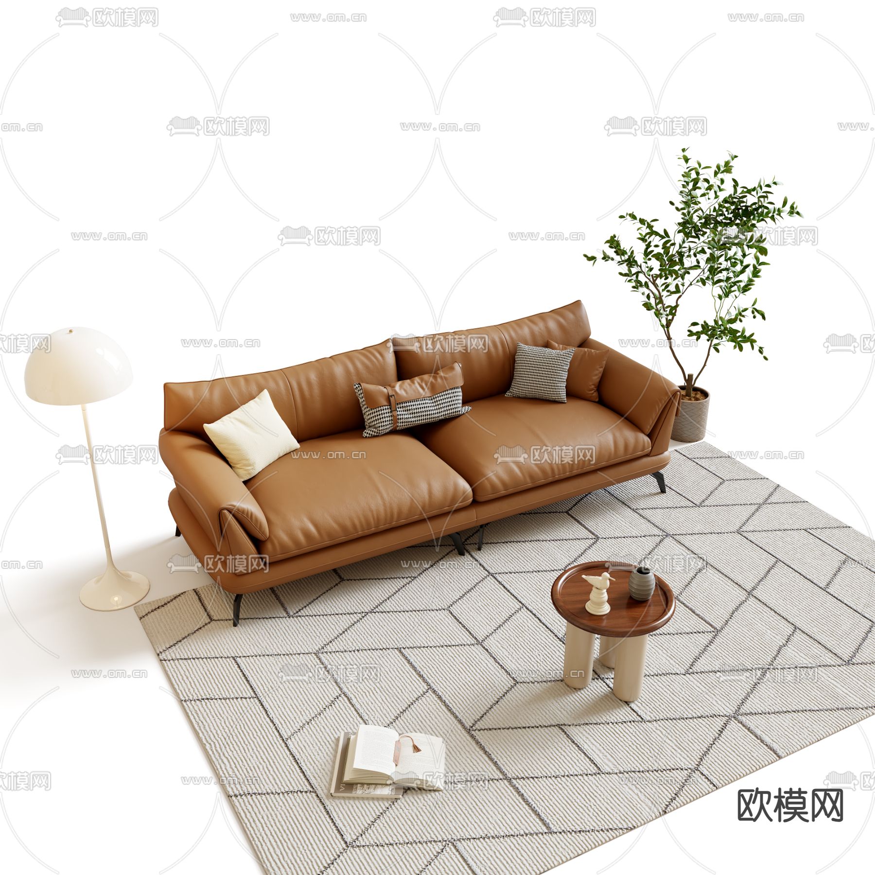 双人沙发 软体沙发3d模型下载