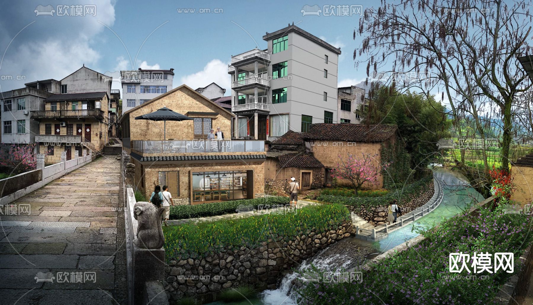 美丽乡村 农村改造psd下载