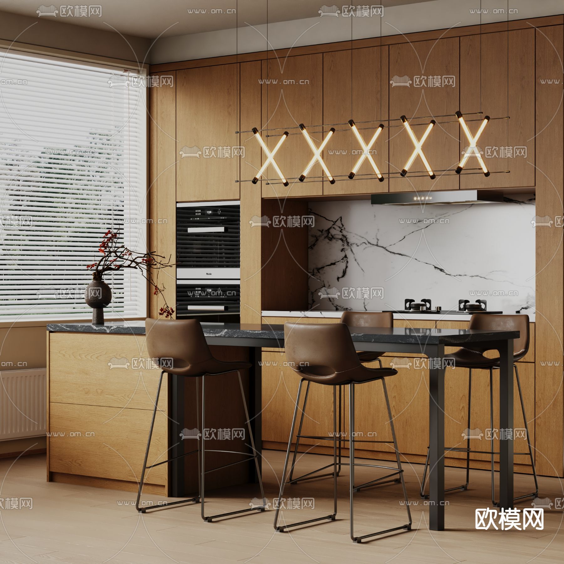 吧台 橱柜 中岛柜3d模型下载