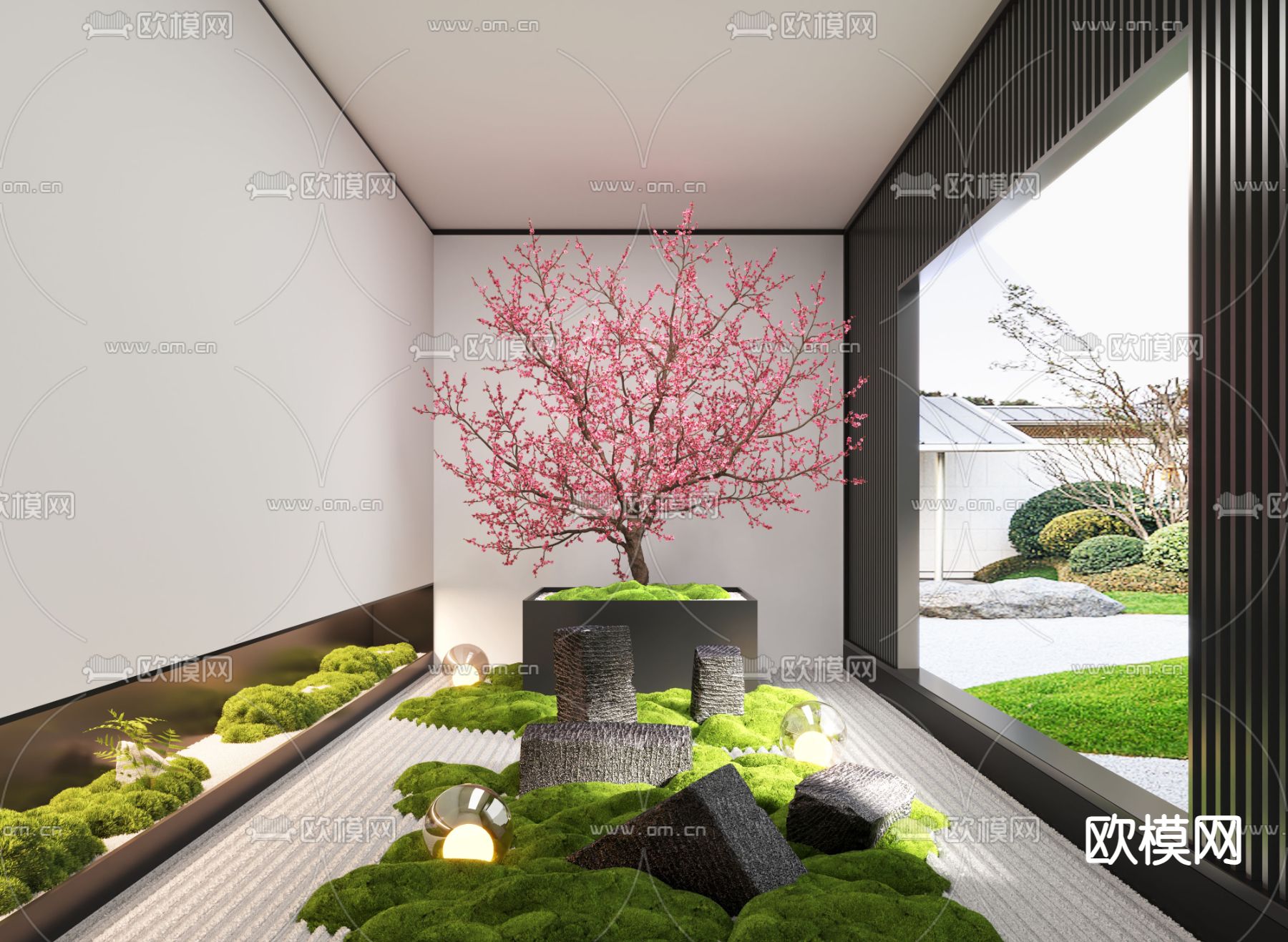 室内景观 植物堆3d模型下载