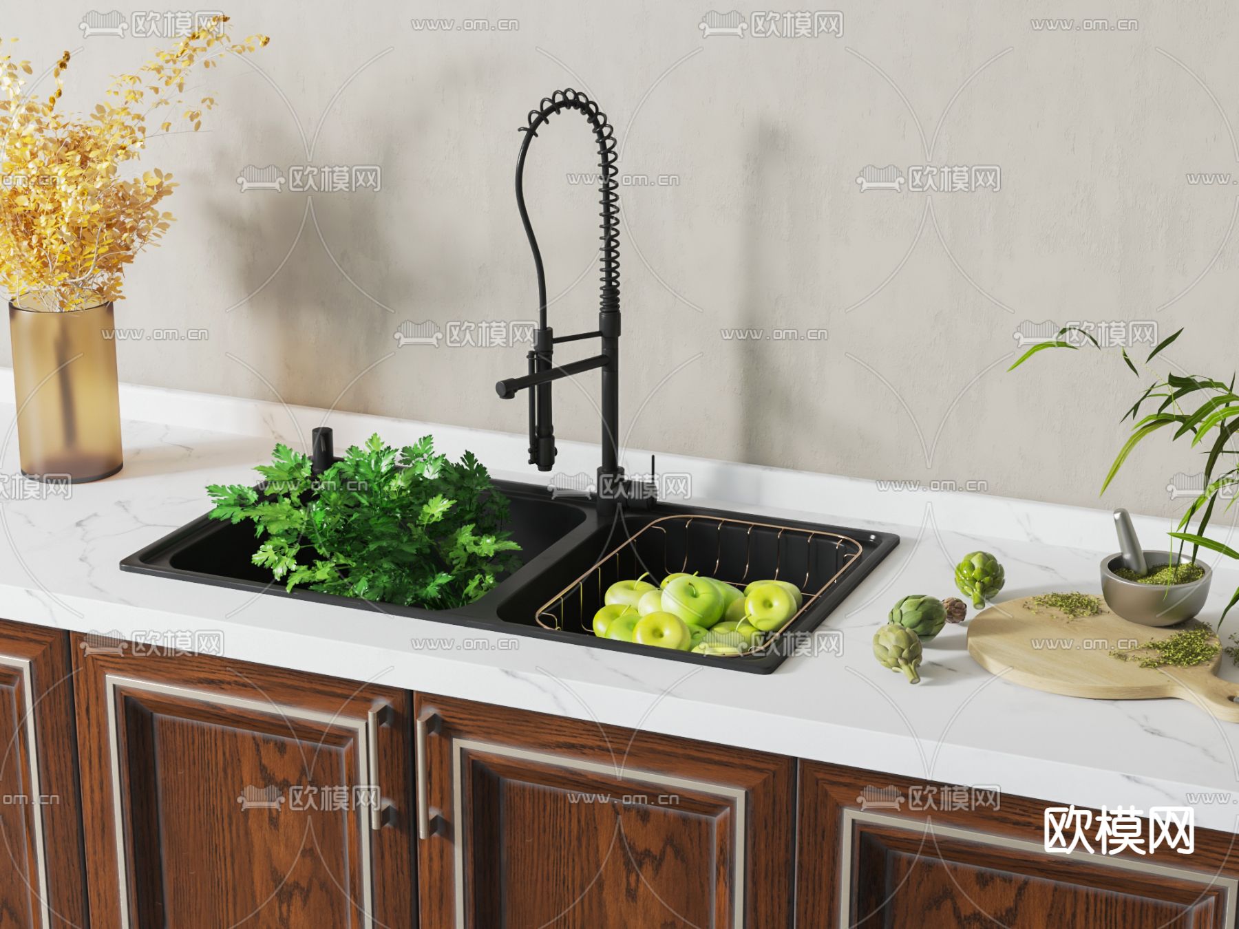 水槽 洗菜盆3d模型下载