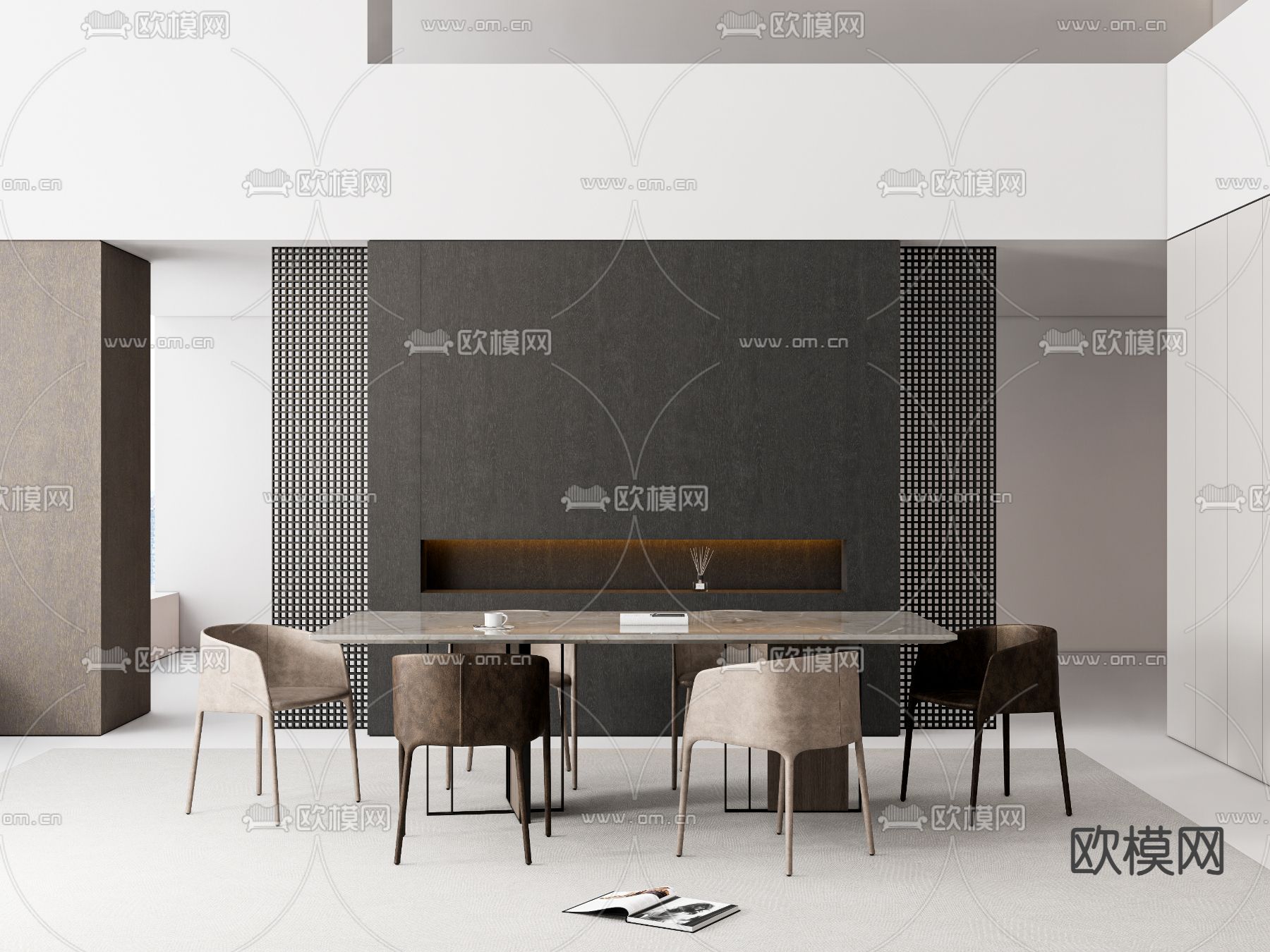 餐厅su模型下载（渲染图1）