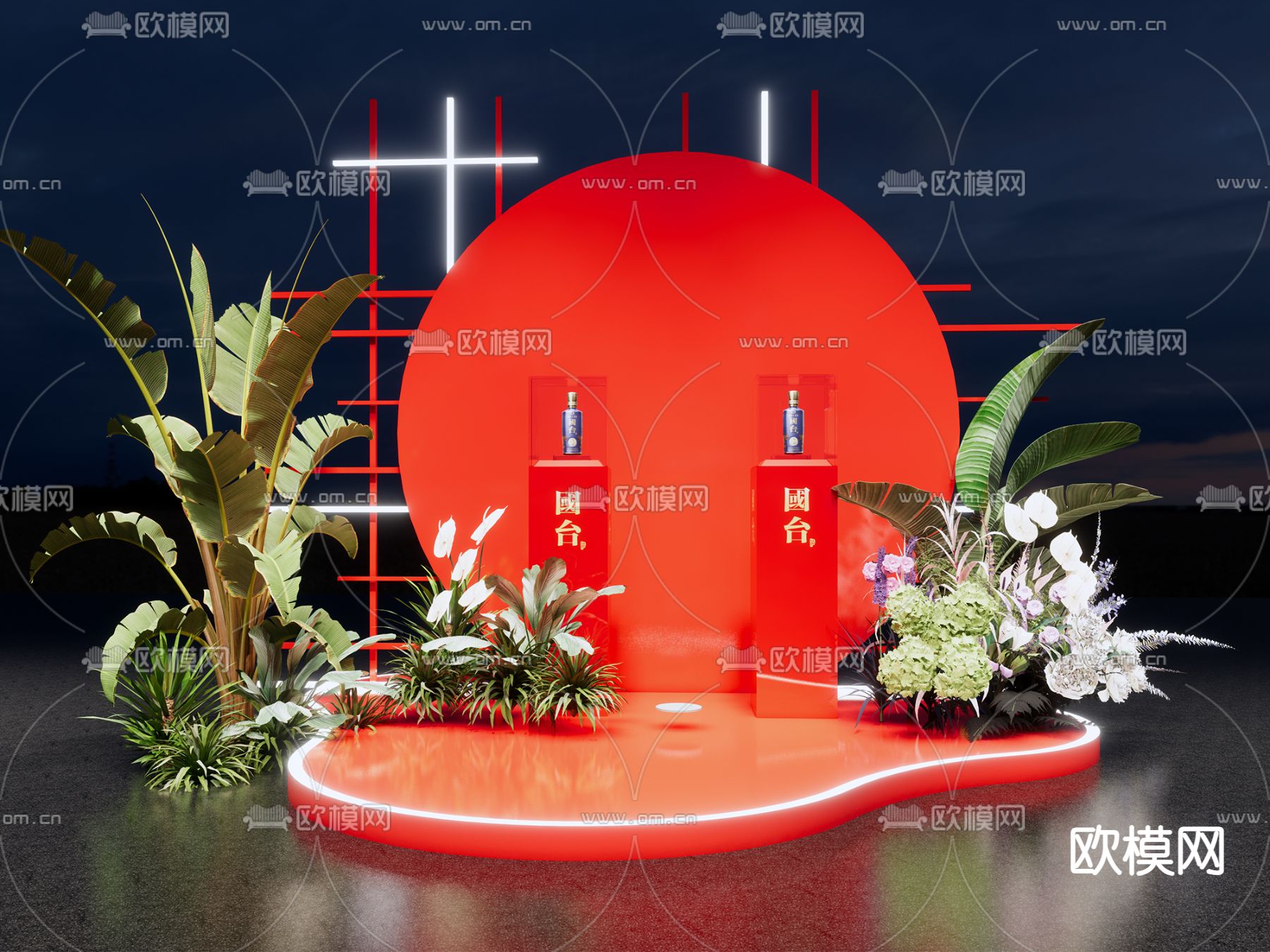 现代商业美陈su模型