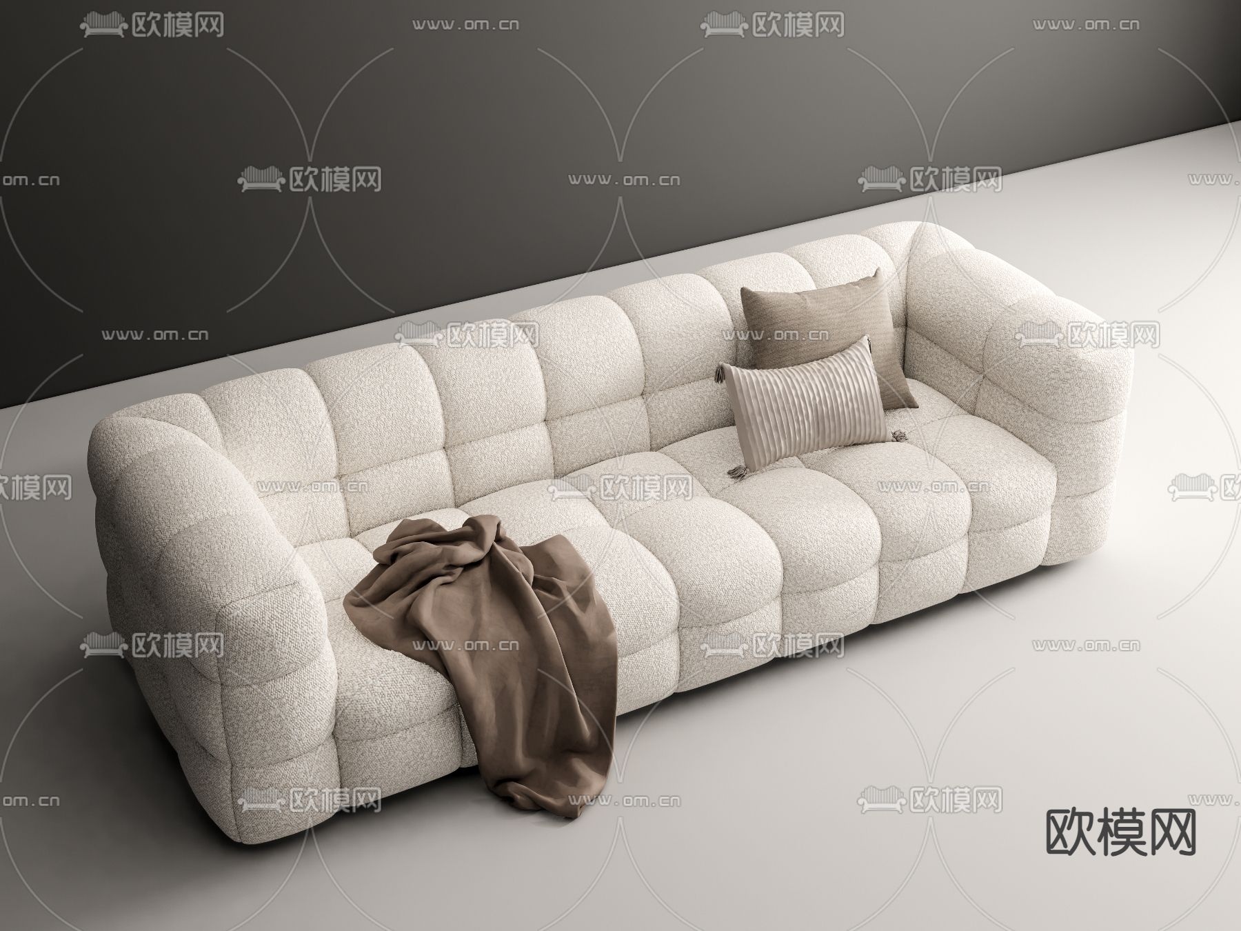 多人沙发 软体沙发su模型下载（渲染图1）
