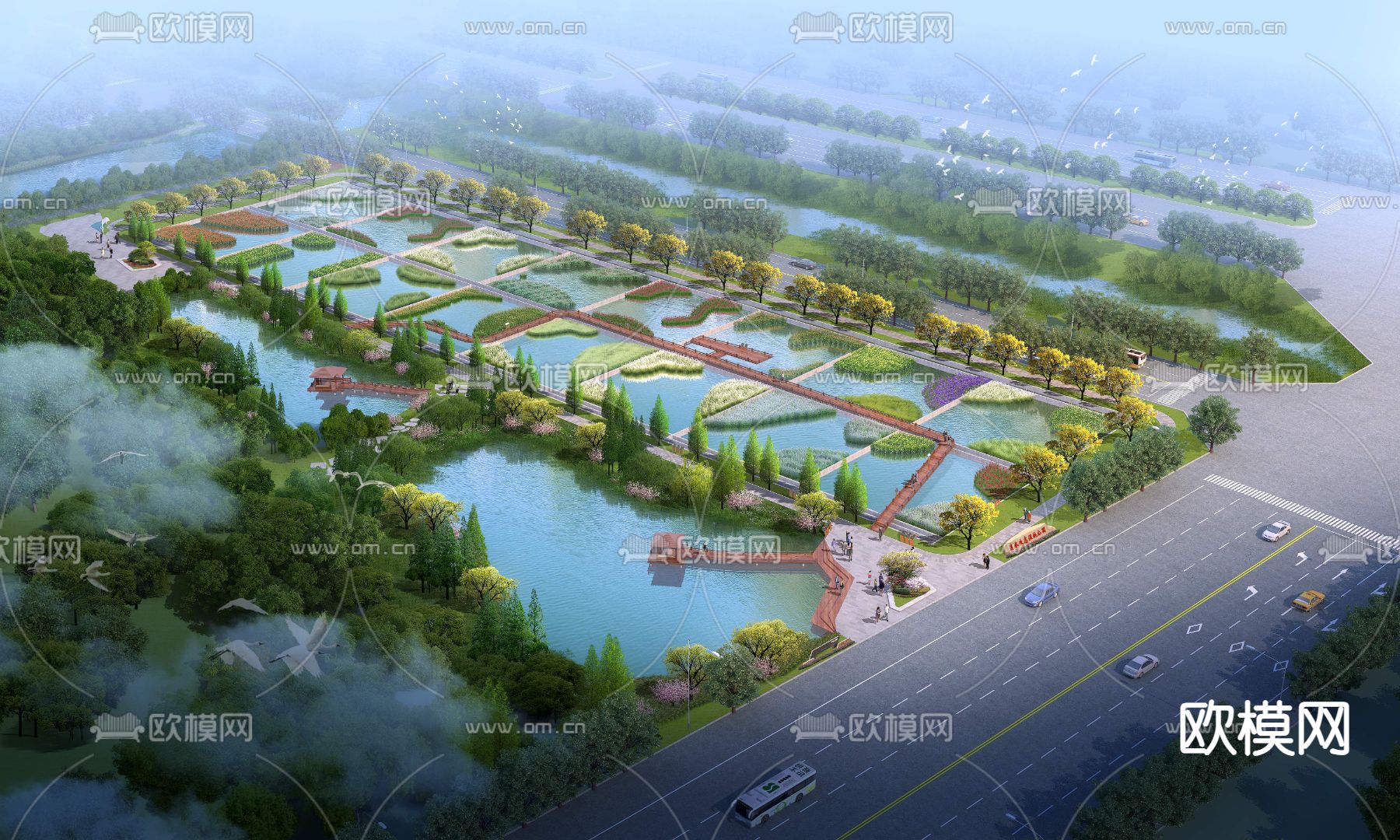 湿地公园psd下载