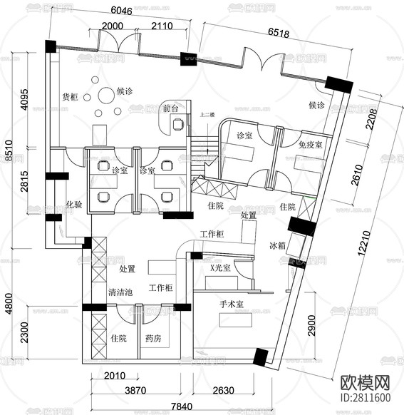 寵物店cad平面布置圖下載(渲染圖2)
