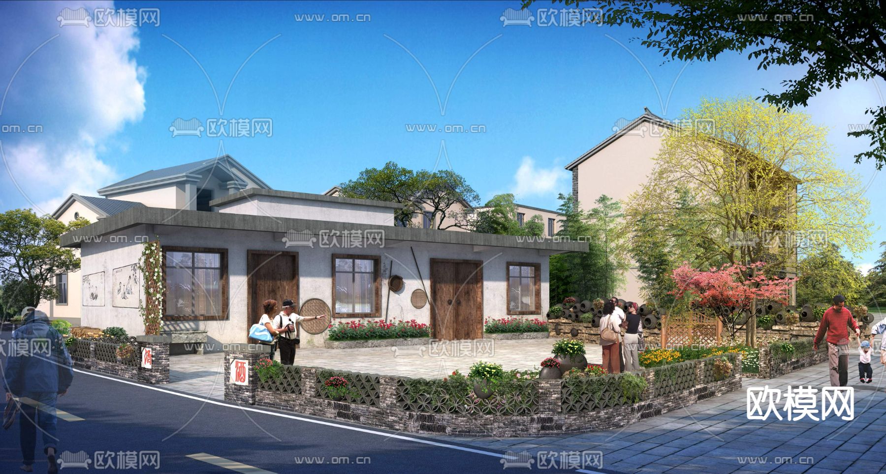 美丽乡村 农村改造psd下载