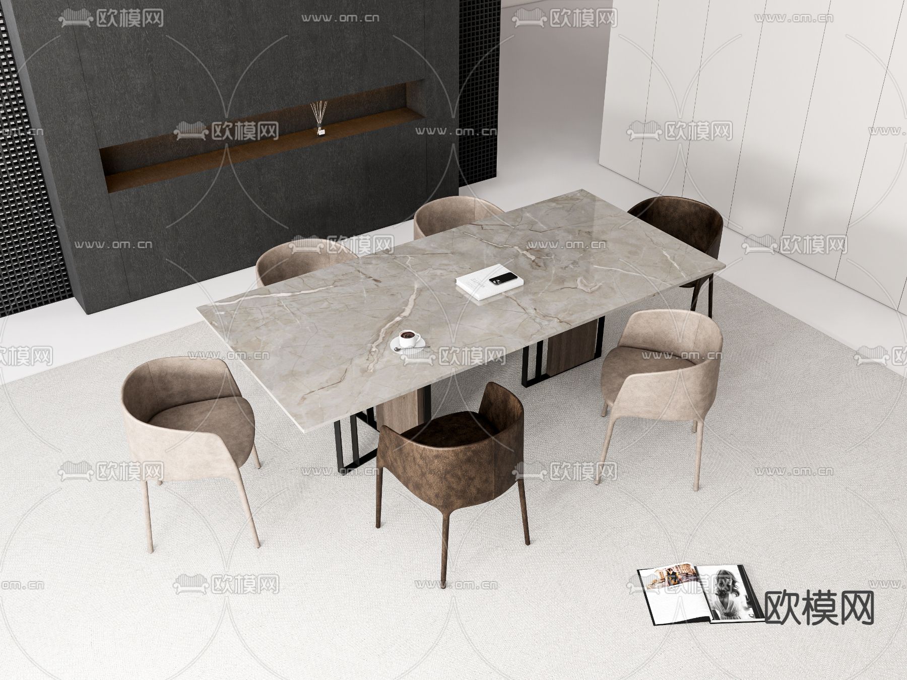 餐厅su模型下载（渲染图2）