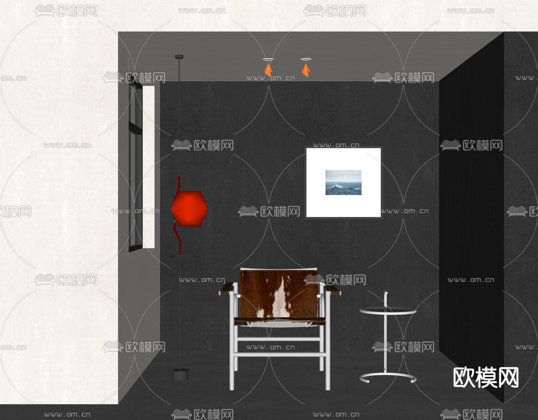 cassina 休闲椅su模型下载（渲染图2）