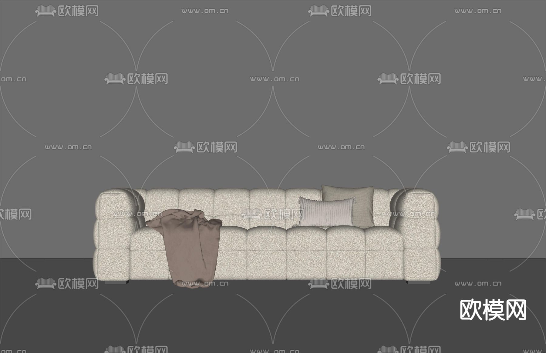 多人沙发 软体沙发su模型下载（渲染图4）