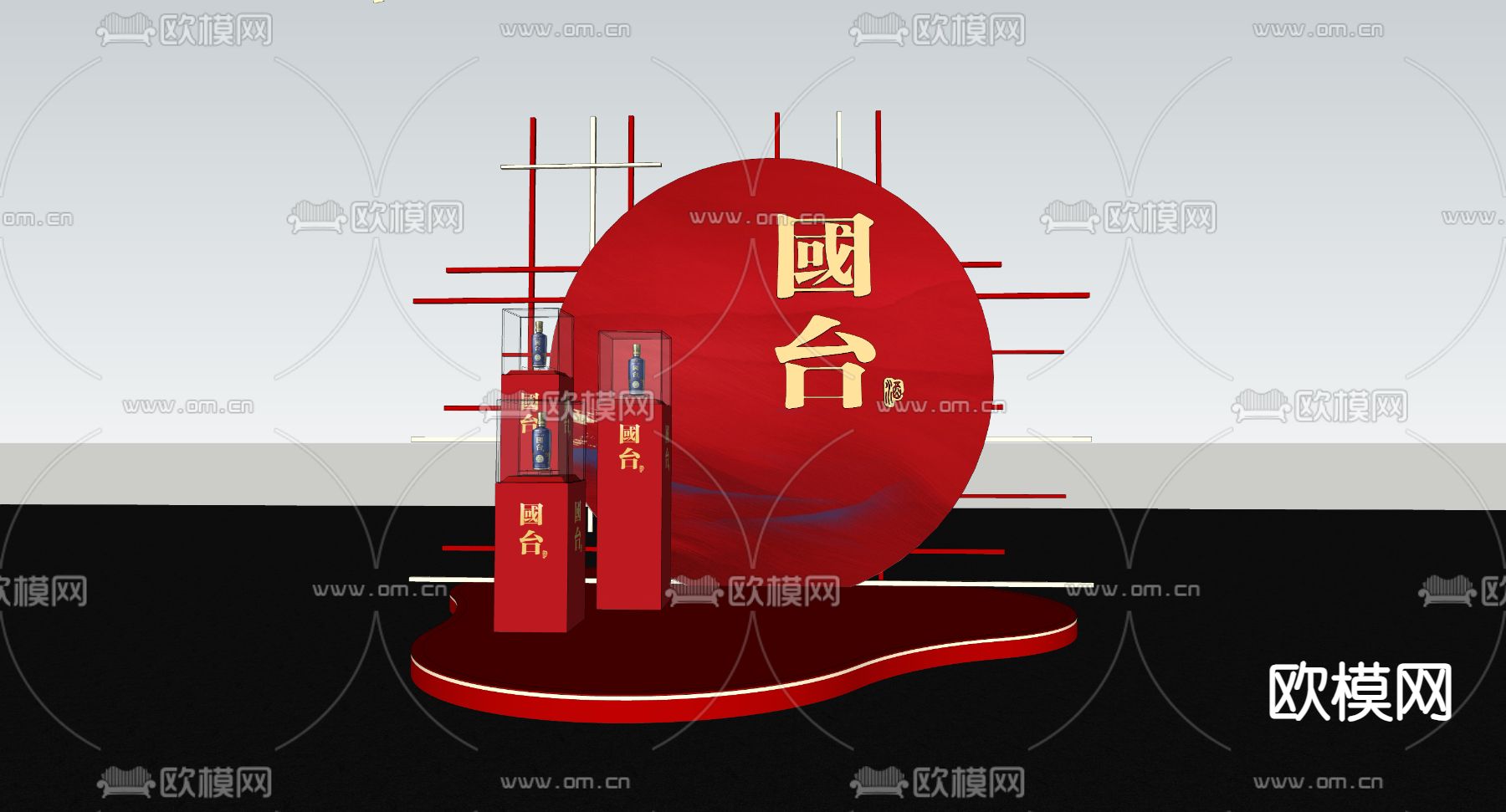 现代商业美陈su模型