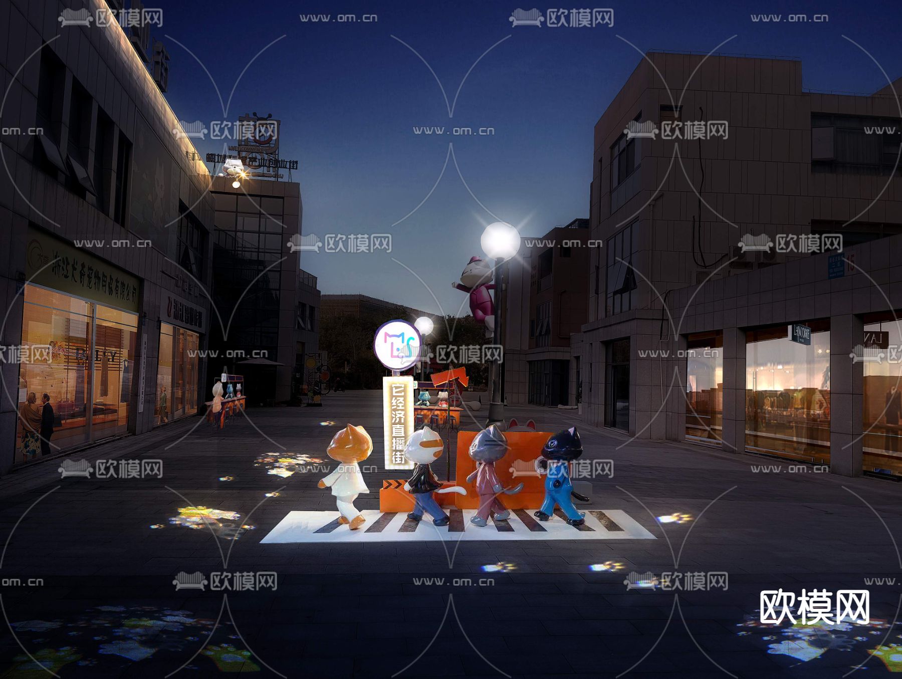 美陈小品 卡通雕塑psd下载