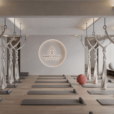  现代瑜伽室su模型 