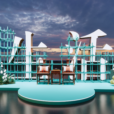 现代商业美陈su模型