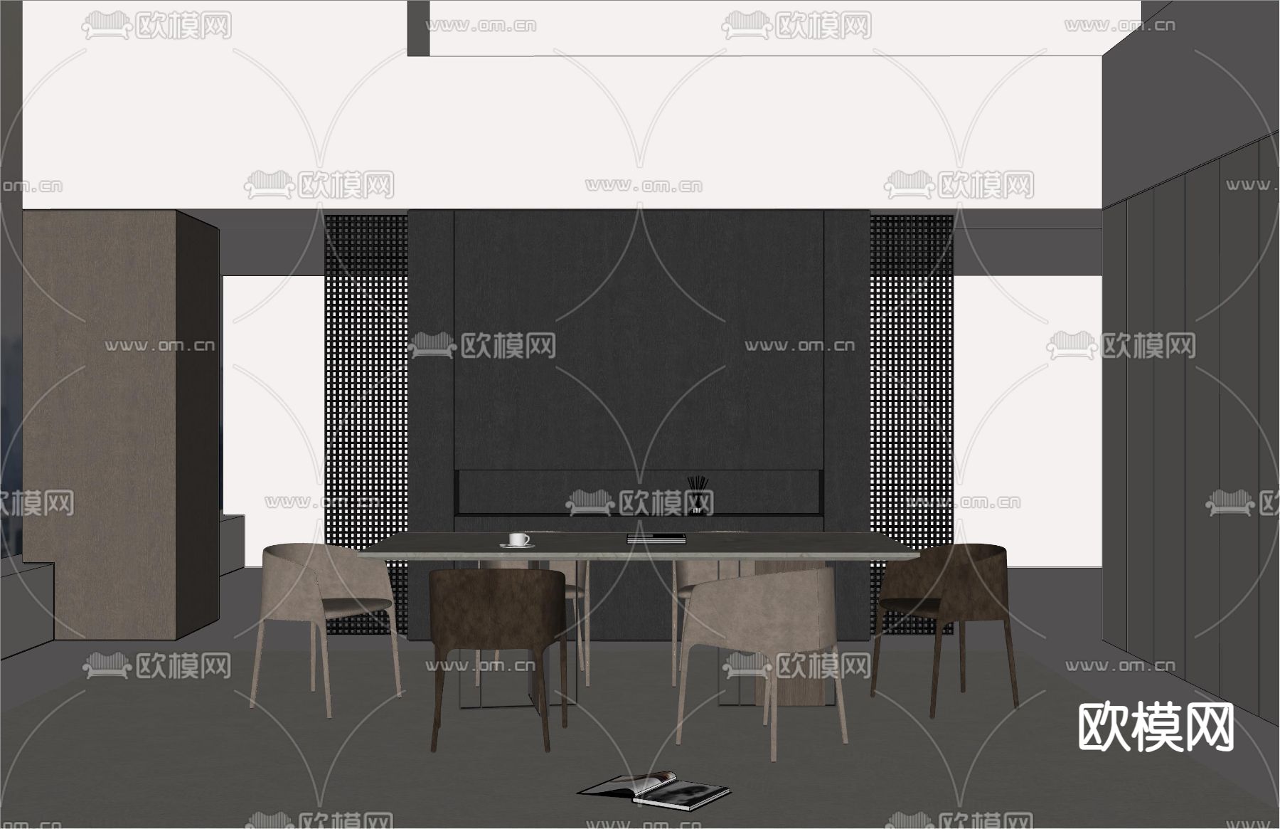 餐厅su模型下载（渲染图4）