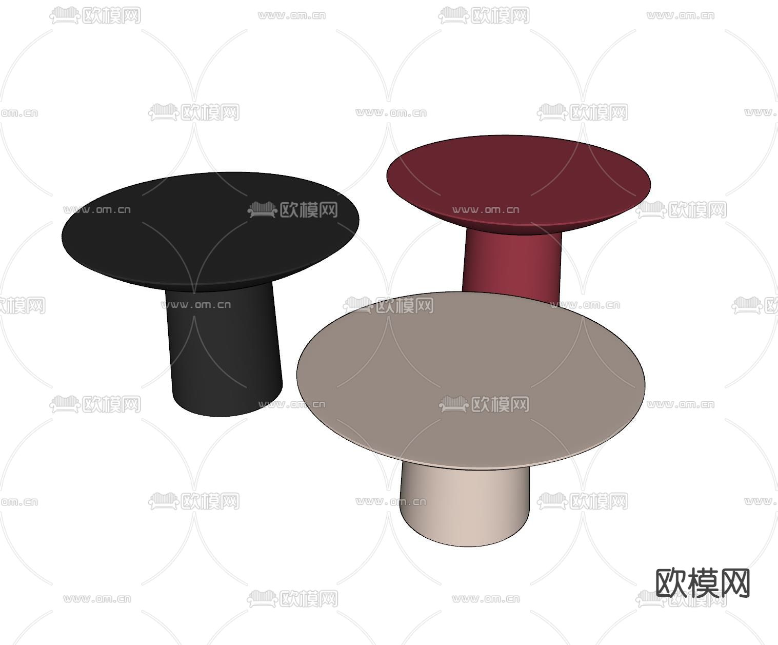 BAXTER 茶几su模型下载（渲染图2）